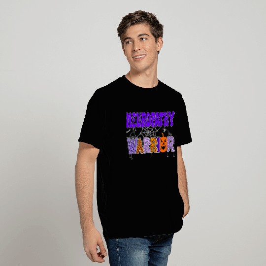 Halloween Warrior Neuropathy Purple T Shirts
