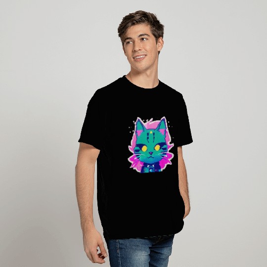 Cyber Punk Kitty T Shirts