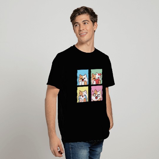 four cute cat reaction T Shirts