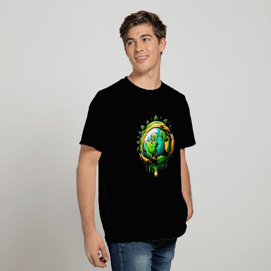 Hopeful Earth Renewal - Climate Action Design T Shirts
