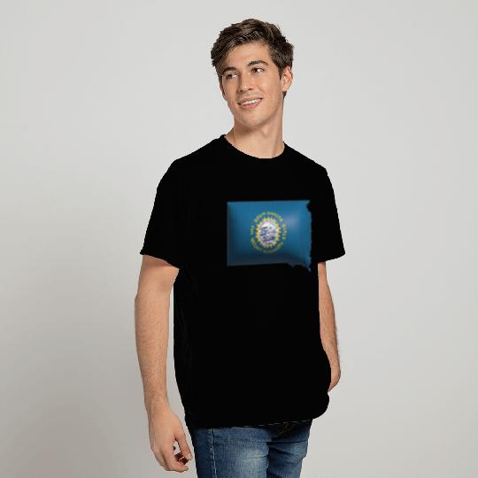 South Dakota - 3D Flag Map T Shirts