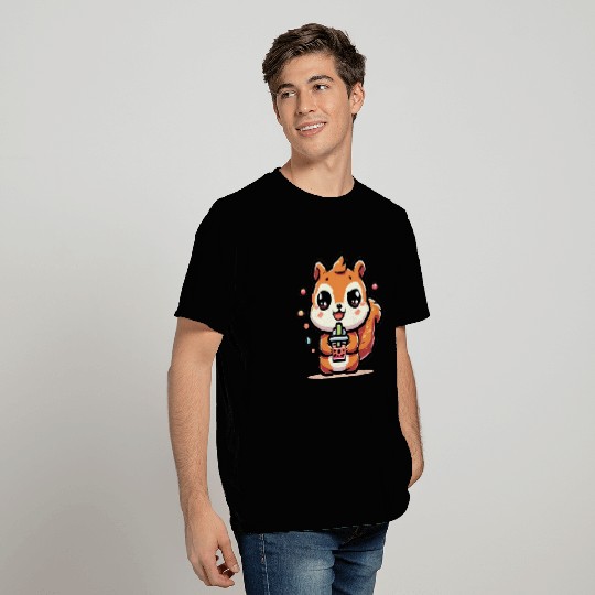 Kawaii Squirrel Bubble Tea Cute Animal Squirrel T Shirts