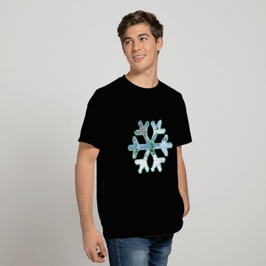 Teal Snowflake T Shirts