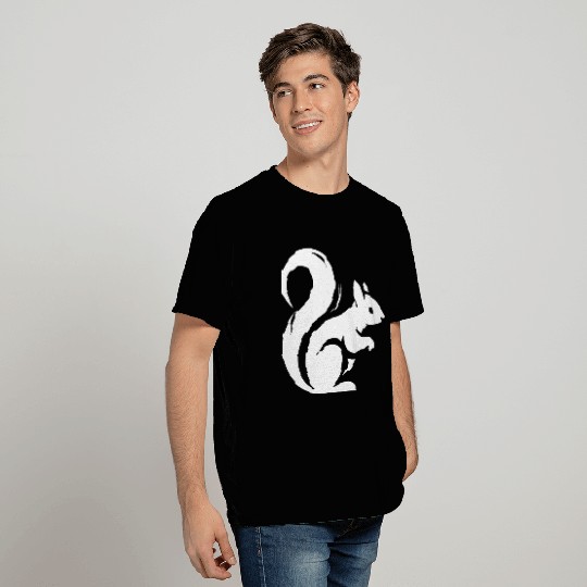 Minimalist Squirrel Silhouette T Shirts
