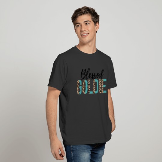 Blessed Goldie (Leopard/Turquoise) Apparel & Such T Shirts
