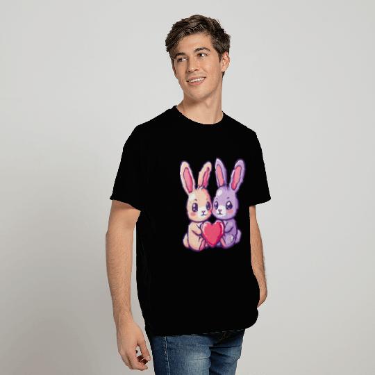 Bunny couple in love Easter Valentine's Day T Shirts