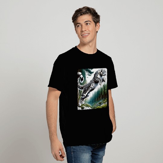 Snow Leopard Leopard White Leopard T Shirts