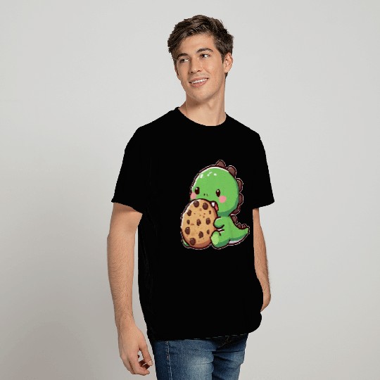 Dinosaur enjoying a Chocolate Cooki T Shirts
