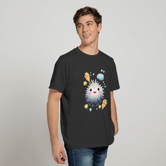 Cute Pufferfish and Friends Design T Shirts