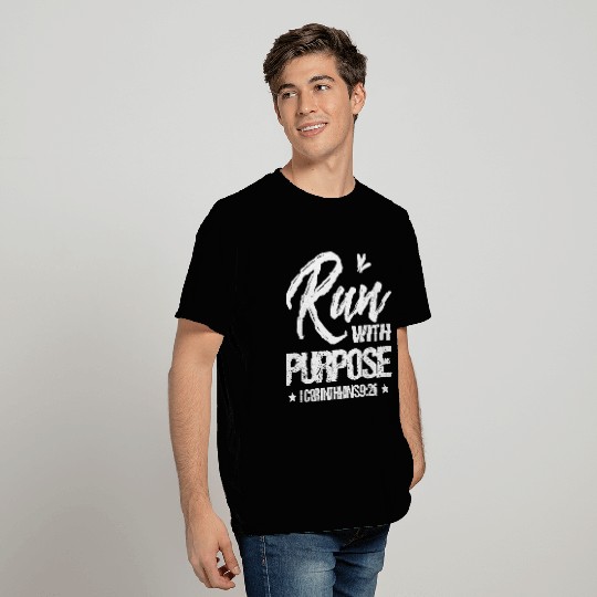 Run With Purpose Bible Verse T Shirts
