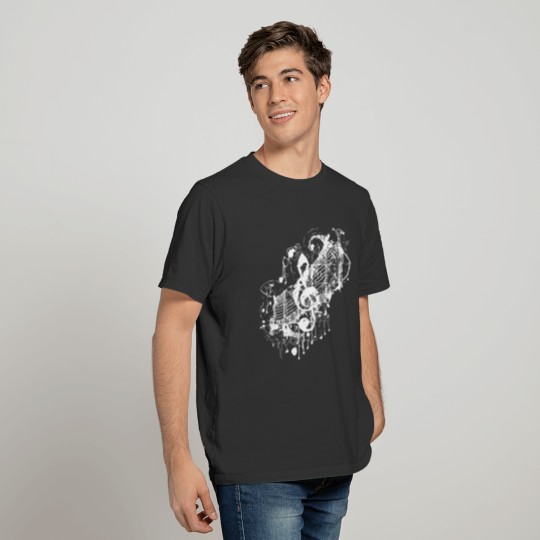 Vintage Music Clef In Tattoo Style T Shirts