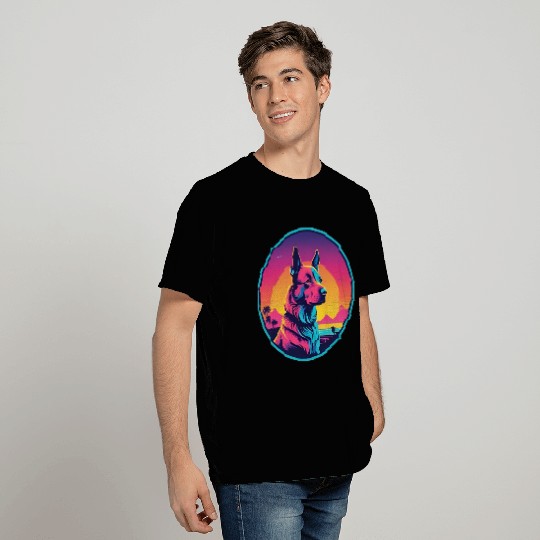 Synthwave German Shepherd 1 T Shirts