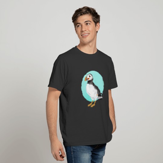 Painted puffin picture T Shirts