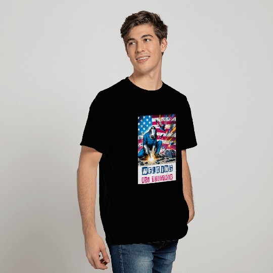Welding USA Togehter Eagle USA Flag T Shirts