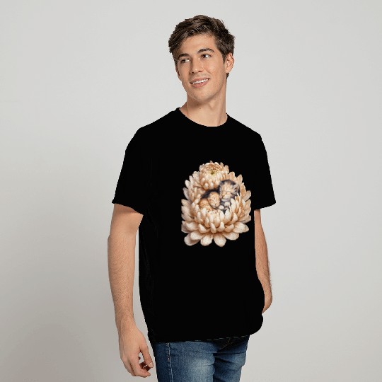Kittens Sleeping In Flower T Shirts