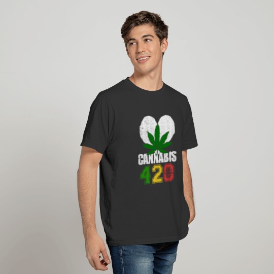 Sidesplitting 420 Love Herb Weed Marijuana Design T Shirts