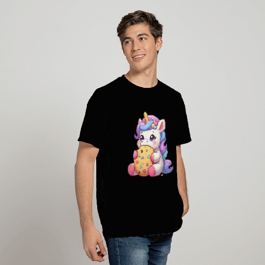 Unicorn Enjoying a Cookie T Shirts