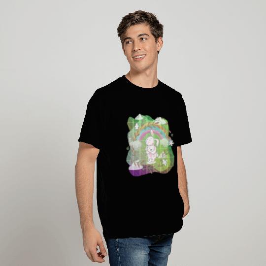Cute Funny Easter Egg Rabbit With Flower Frame T Shirts