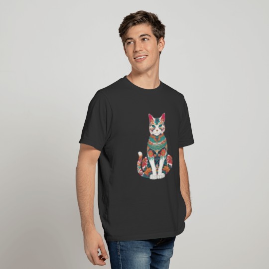 Colorful abstract cat T Shirts