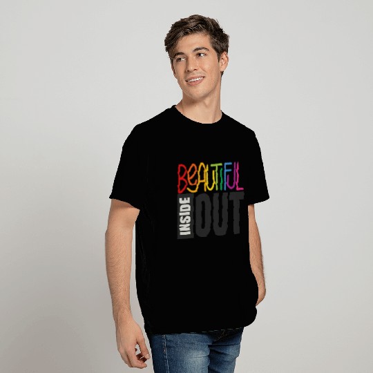 Beautiful Inside Out (black) T Shirts