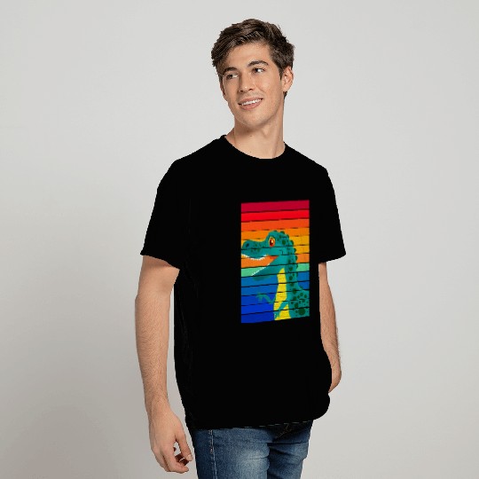 Rainbow dinosaur T Shirts