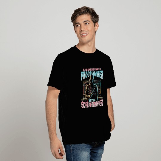 Robotics Engineer Programmer With A Screwdrive T Shirts