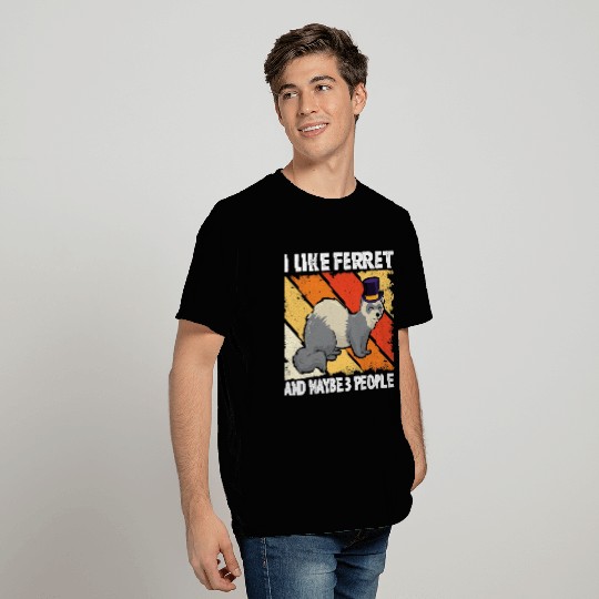 Funny Ferret Design Ferret Lover Introvert T Shirts