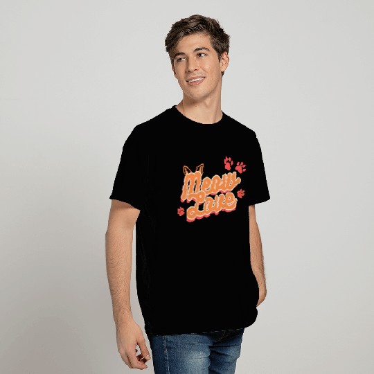 Meow Love, Cat Lover T Shirts