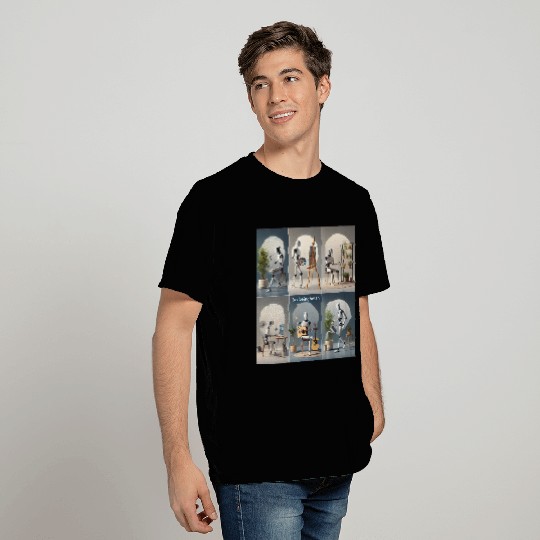 Robot Busy Being Human T Shirts