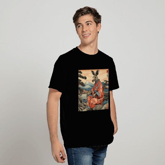 Retro Kangaroo Prank Design T Shirts