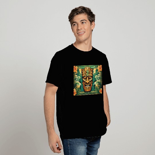 Tiki Art Deco Mask T Shirts