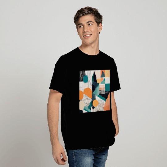 Minimalist Geometric Design with Depth Illusion T Shirts