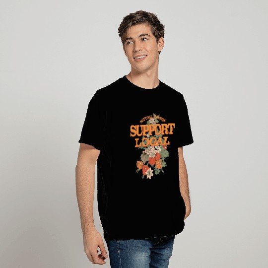 Retro Fruit Graphic to Support Local T Shirts