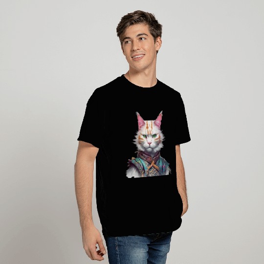 Samurai Cat Guardian T Shirts
