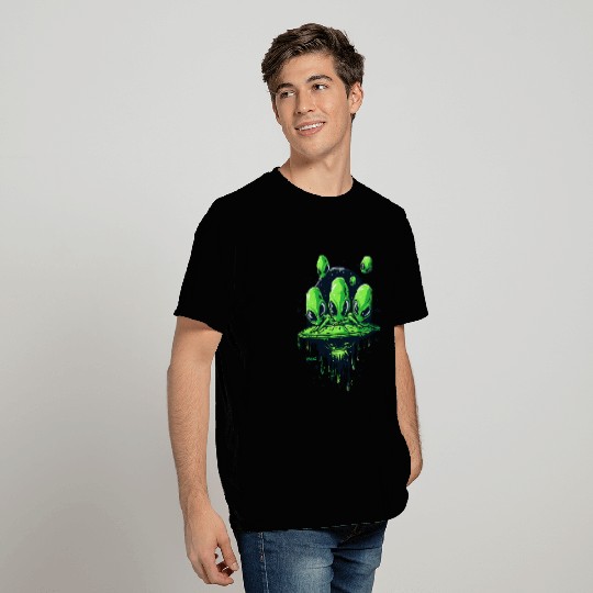 Funny Flying Saucer Alien Invasion T Shirts