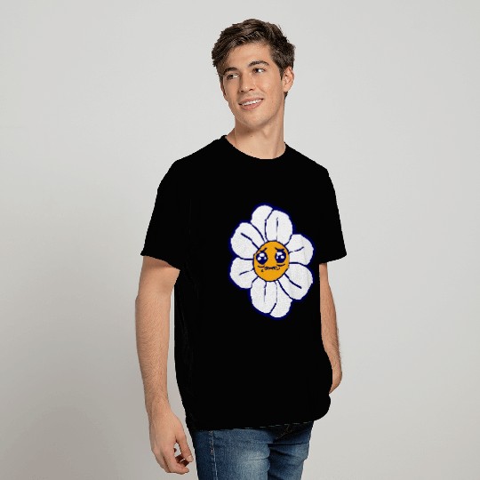 Sweet Flower Sad Face Weeping Spring Summer Crying T Shirts