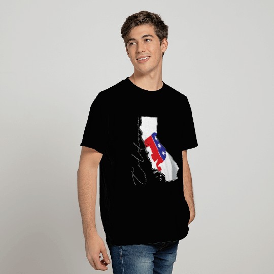 Republican Flag in California State Map CA T Shirts