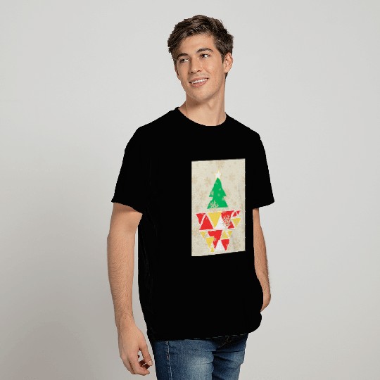 Geometric Christmas Tree T Shirts