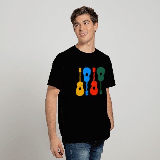 Guitars acoustic retro vintage T Shirts