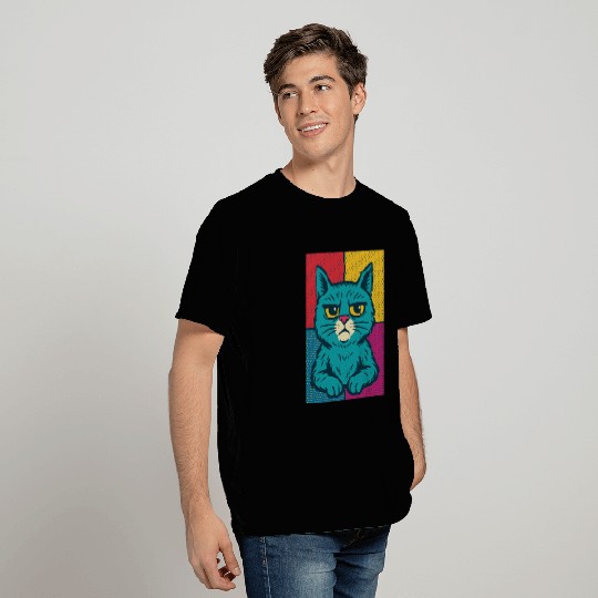Pop Art Grumpy Cat Design T Shirts