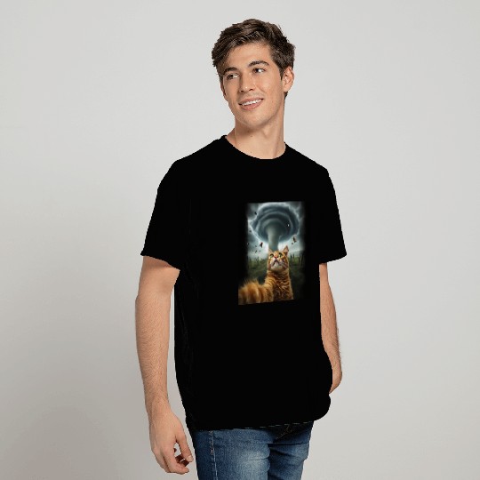 Funny Tornado Cat Selfie Flying Cow Meme T Shirts