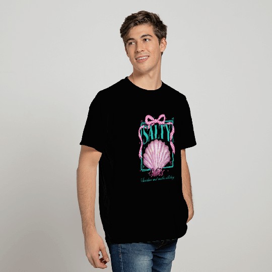 Summer Clam Pearl Bow T Shirts