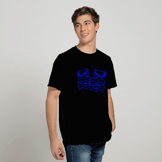2 turtles shell gun shooting war attack tank team T Shirts