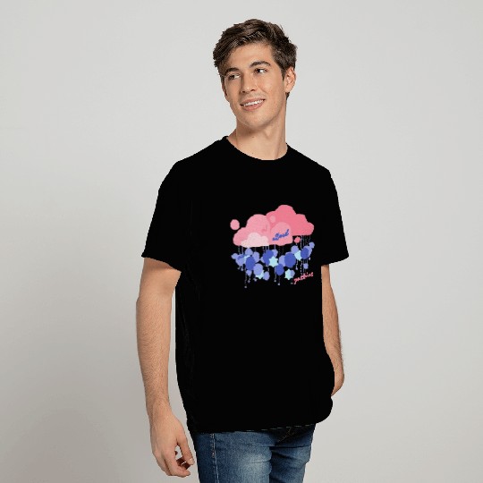 Pastel Rain Cloud with Star Accents T Shirts