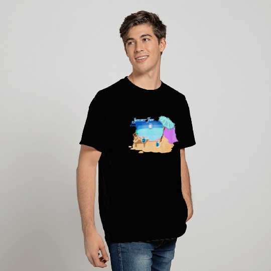 Summer Beach Scene Illustration T Shirts
