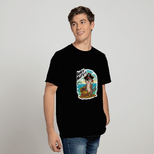 Pirate Cat Treasure Adventure Design T Shirts