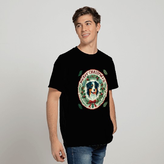 Merry Christmas Australian Shepherd T Shirts