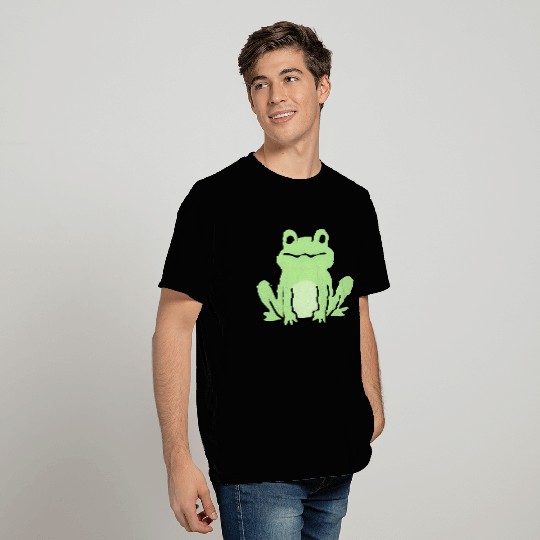 Lime Green Cartoon Frog Design T Shirts