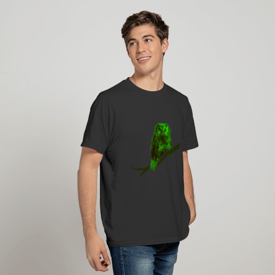 owl bird fowl green T Shirts