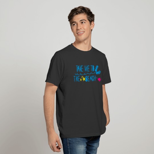 Take me to the beach text flip flop & fish T-shirt